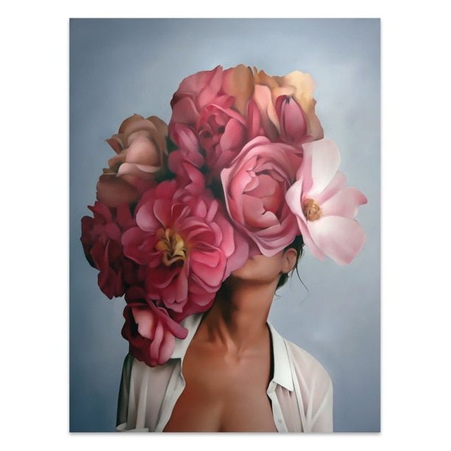 Bouquet Woman Canvas Prints - EDEN + ASH