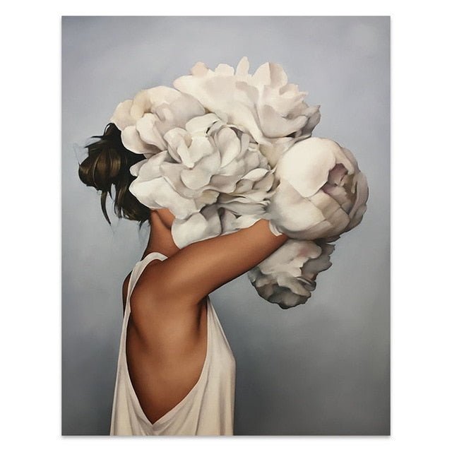 Bouquet Woman Canvas Prints - EDEN + ASH