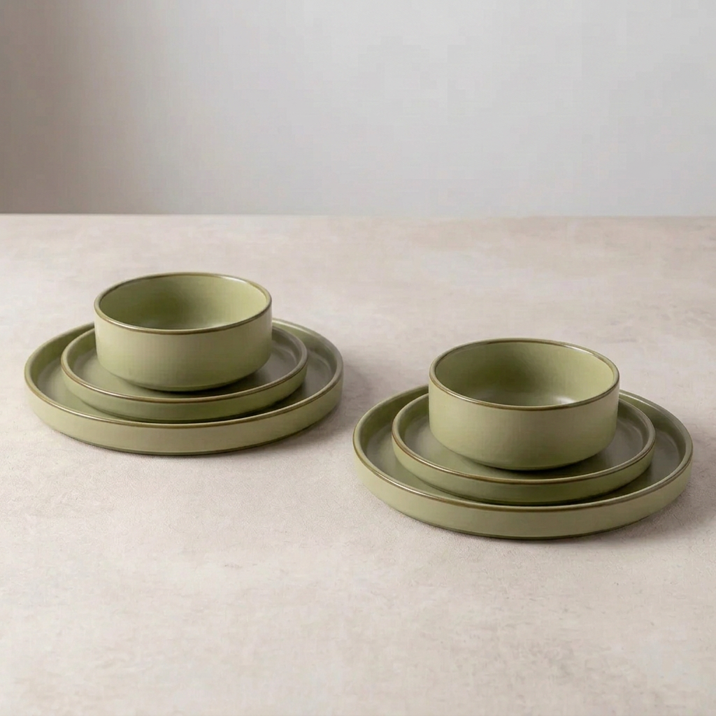 Matcha six-piece dinnerware set matched to your reference