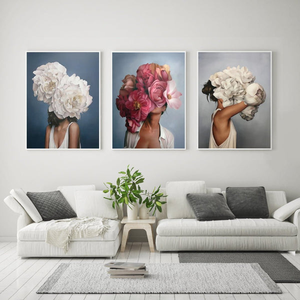 Bouquet Woman Canvas Prints - EDEN + ASH
