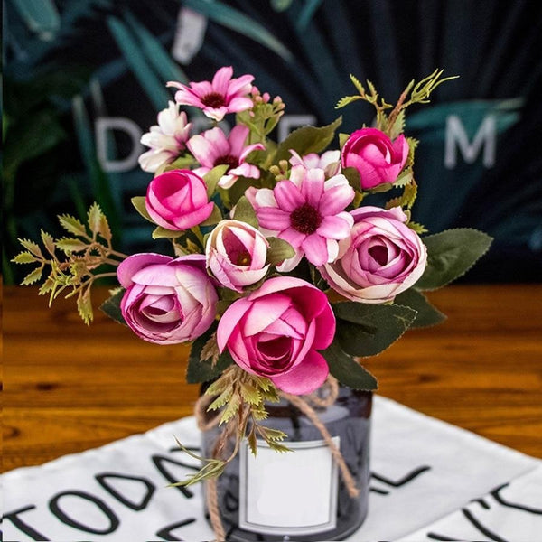 Silk Autumn Tea Rose Bouquet - EDEN + ASH
