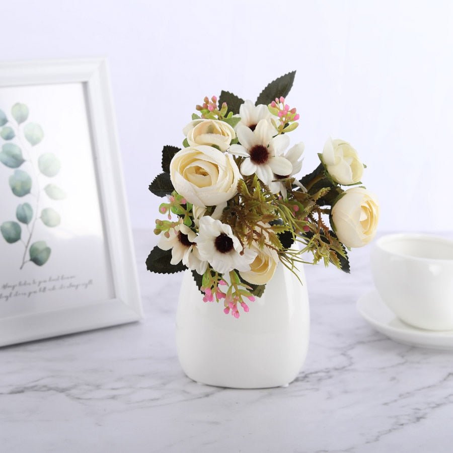 Silk Daisy & Rose Bouquet - EDEN + ASH