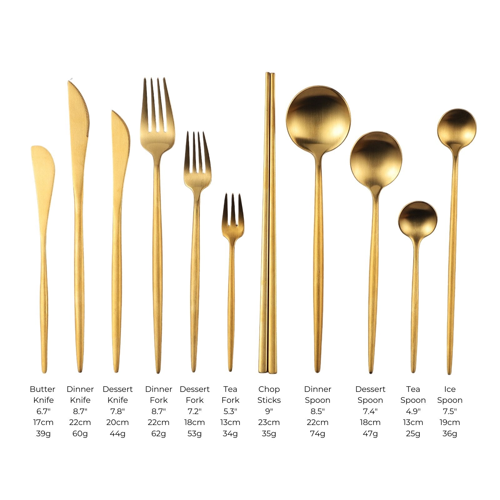 Stockholm Matte Flatware Pieces - EDEN + ASH